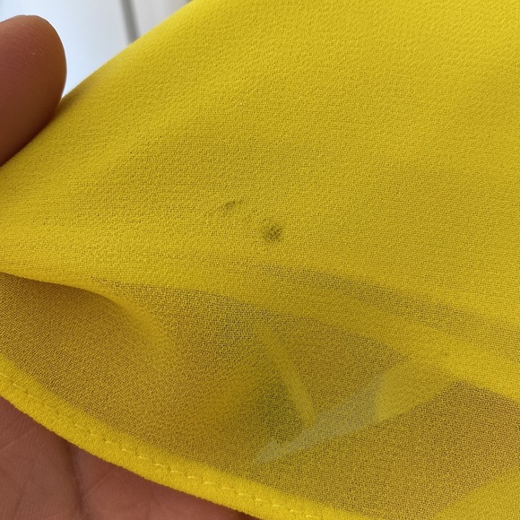 Yellow BCX Dress with brown belt - Picture 7 of 7